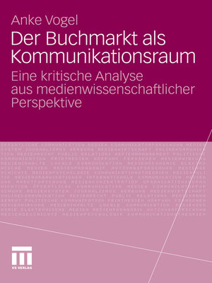 cover image of Der Buchmarkt als Kommunikationsraum